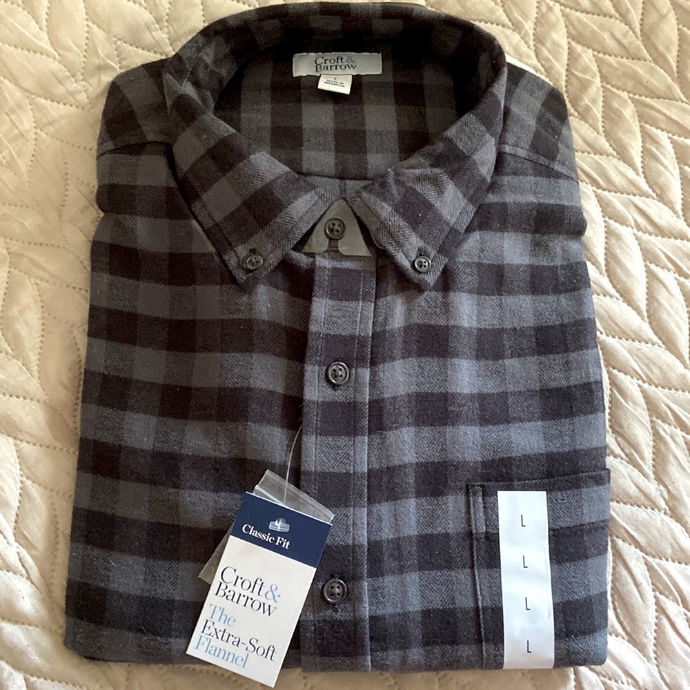 Mens flannel button down shirt.